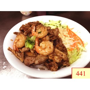 441. BÚN ĐẶC BIỆT - SPECIAL ASSORTED MEAT VERMICELLI ( BEEF, CHICKEN, PORK & SHRIMP)