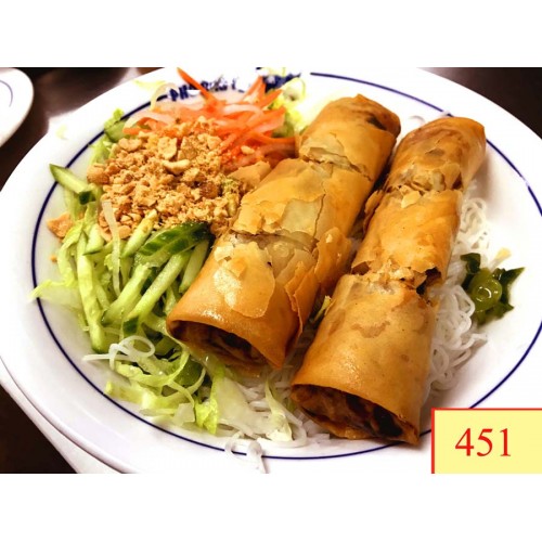 451. BÚN CHẢ GIÒ - VERMICELLI WITH SPRING ROLLS