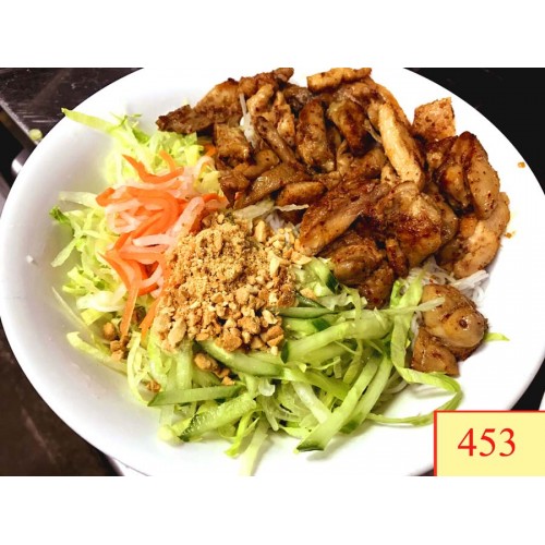 453. BÚN GÀ NƯỚNG - VERMICELLI WITH GRILLED CHICKEN LEMONGRASS