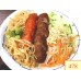 478. BÚN CHẠO TÔM, NEM NƯỚNG, BÌ - VERMICELLI WITH GRILLED SHRIMP ON SUGAR CANE, SHREDDED PORK SKIN & MEAT BALL.