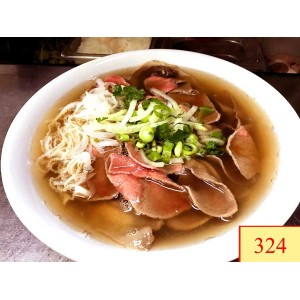 324. PHỞ TÁI SÁCH - RARE BEEF & BEEF TRIPE RICE NOODLE