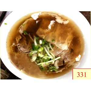 331. PHỞ NẠM GÂN - WELL-DON FLANK & BEEF TENDON RICE NOODLE SOUP