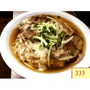 333. PHỞ NẠM GÂN SÁCH - WELL-DON FLANK & BEEF TENDON & BEEF TRIPE RICE NOODLE SOUP