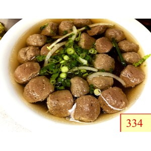 334. PHỞ SÁCH BÒ VIÊN - BEEF TRIPE & BEEF BALLS RICE NOODLE SOUP