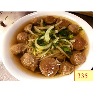 335. PHỞ BÒ VIÊN - BEEF BALLS RICE NOODLE SOUP