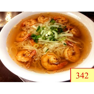 342. PHỞ TÔM NƯỚNG - GRILL SHRIMP RICE NOODLE SOUP