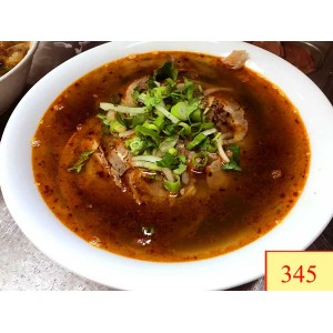 345. PHỞ TOM YOM - WELL-DON BEEF & TOM YOM SAUCE RICE NOODLE SOUP